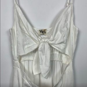 NWT SMYM Moby Tie Maxi Dress in White Floral Print